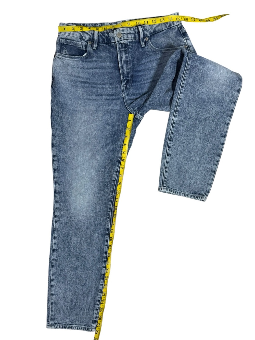 Good American Good Classic High Rise Slim Straight Jeans 6/28 Indigo301 - Picture 4 of 7